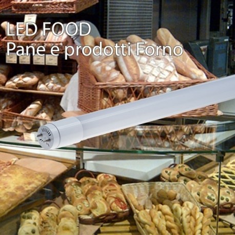 TUBO LED IN VETRO 9W 60CM 360° T8 PER ALIMENTI PANE E FORNO