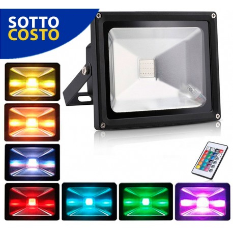 PROIETTORE LED 30W RGB + RADIOCOMANDO