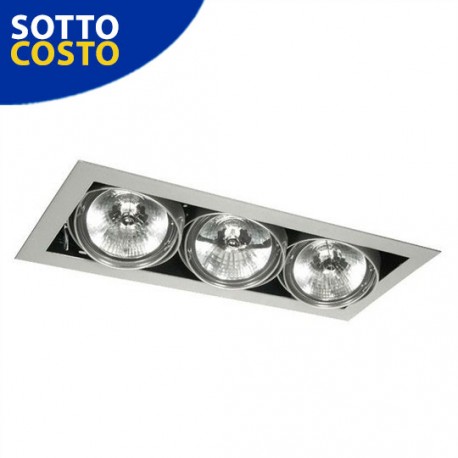 PLAFONIERA LED DA INCASSO 36W (3X12W) AR111